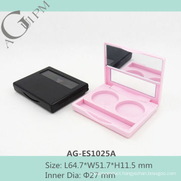 Simple Rectangular Two Colors Eye Shadow Case With Mirror AG-ES1025A, AGPM Cosmetic Packaging , Custom colors/Logo